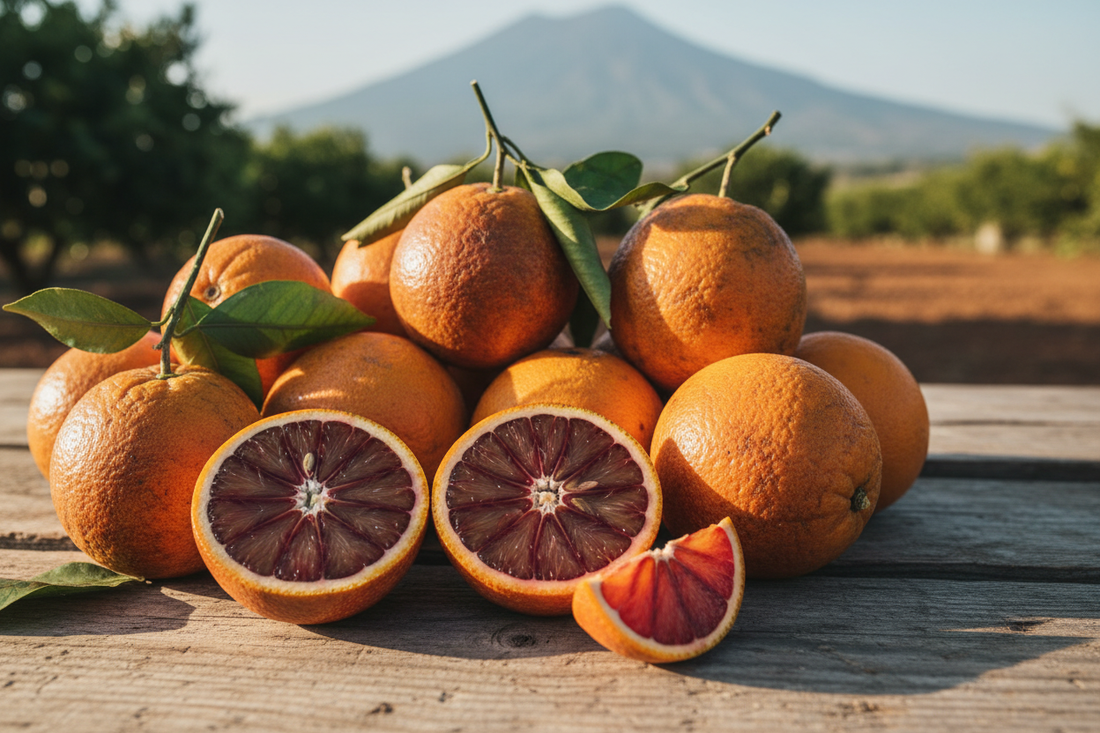 Arance rosse siciliane appena raccolte dall'Etna - AranciaZip