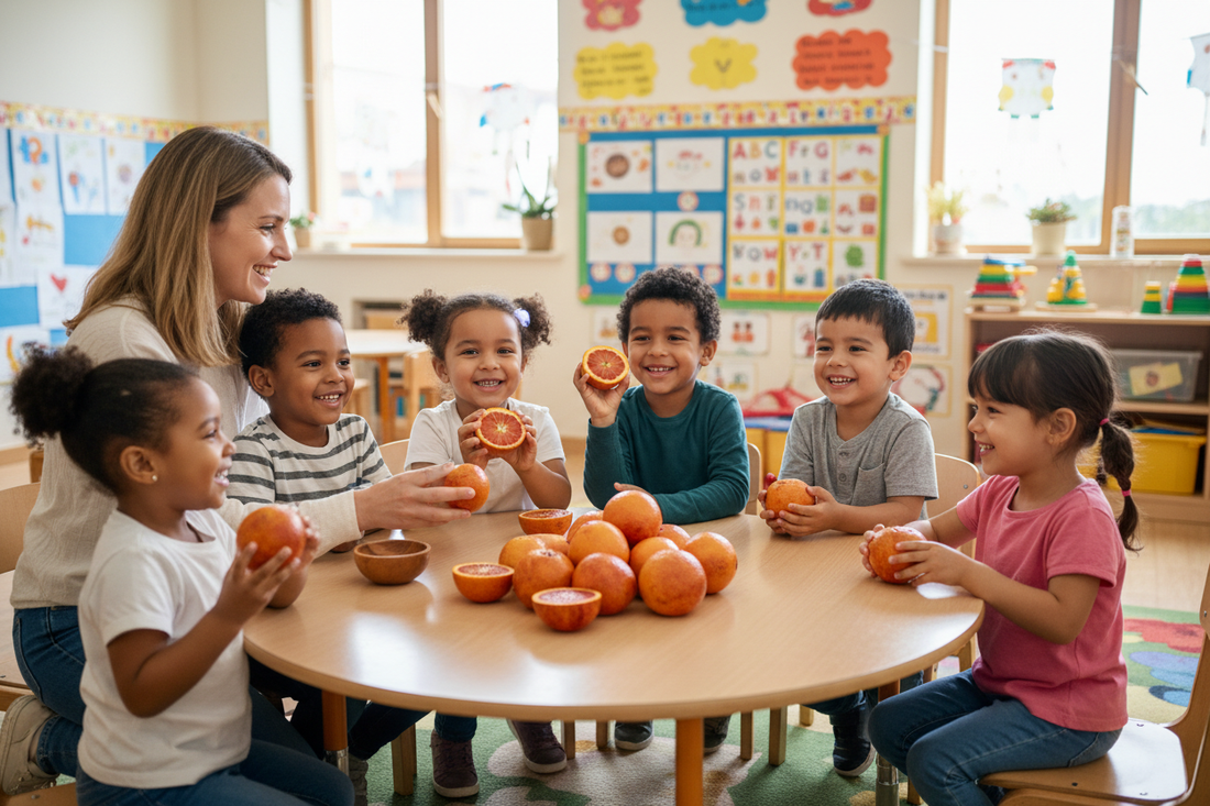 🍊👶 Arance per Bambini: La Storia di Laura e il Progetto "Merenda Sana" all'Asilo